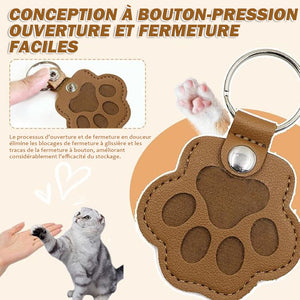 🐾Porte-clés en cuir en forme de patte d'animal