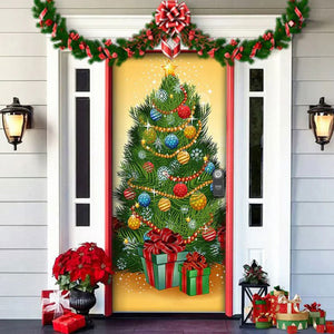 Couverture de porte de décoration de Noël