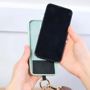 Sangle pour téléphone portable avec poche zippée