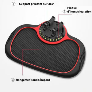 Tapis antidérapant de support de téléphone portable de voiture multifonctionnel