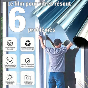 Film d'intimité à isolation thermique – Protection UV, pose facile, idéal pour la maison et le bureau