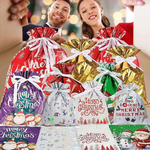 🎅🎁 Sac cadeau de Noël avec cordon de serrage