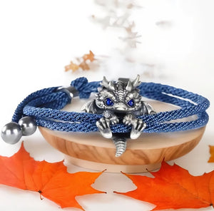 🐲🎁Bracelet dragon en argent mignon