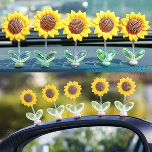 Décorations florales dans la voiture