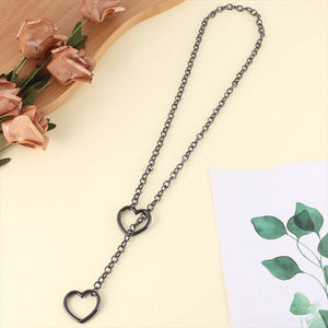 Collier coeur punk gothique