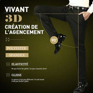 Pantalon classique à haute élasticité pour hommes