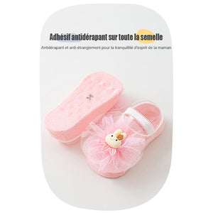 Chaussettes d'été antidérapantes pour bébé absorbant la transpiration (2 paires)