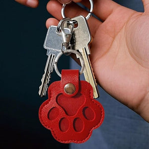 🐾Porte-clés en cuir en forme de patte d'animal