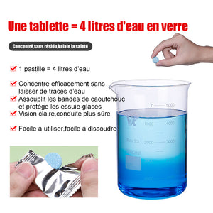 Nettoyant effervescent pour vitres de voitures