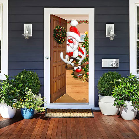 Couverture de porte de décoration de Noël