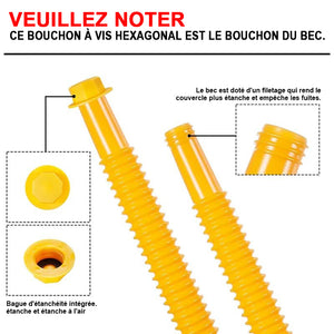 Tuyau de remplacement de baril d'huile fileté à écrou hexagonal