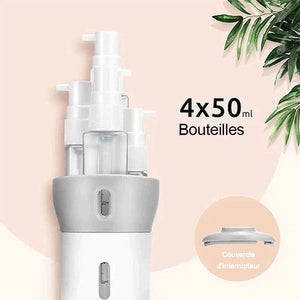 Bouteille distributrice de voyage 4 en 1