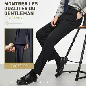 Pantalon classique à haute élasticité pour hommes