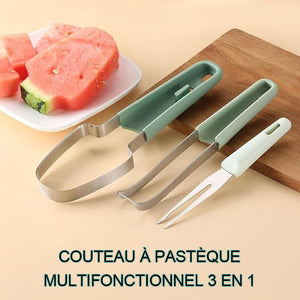 Couteau à trancher la pastèque 3 en 1