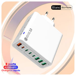 Chargeur rapide USB étanche 8 en 1
