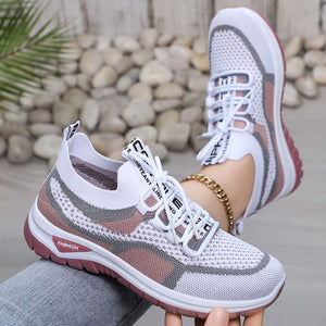 Chaussures de course décontractées à lacets pour femmes