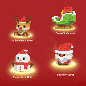Jouets de construction éducatifs pour enfants de style Noël