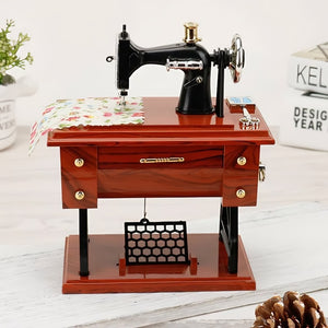 Boîte à musique au design de machine à coudre vintage🎶