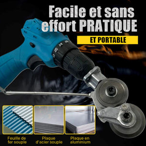 Coupe-plaque pour perceuse électrique
