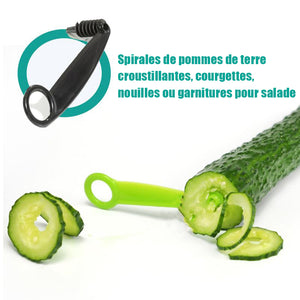 Outils de cuisine en spirale et en V