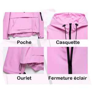 💦Veste femme trois en un imperméable, anti-pluie, coupe-vent et anti-froid