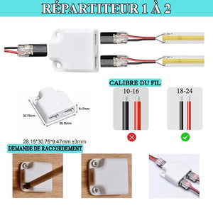 Connecteur enfichable de fil avec boucle de verrouillage