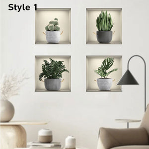 Sticker mural autocollant 3D Plante