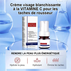 Crème blanchissante et anti-taches de rousseur à la vitamine C