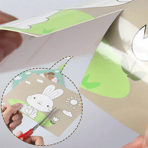 Autocollants tridimensionnels d'animaux faits à la main pour enfants, DIY bricolage