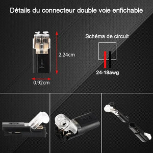 Connecteur enfichable de fil avec boucle de verrouillage