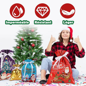 🎅🎁 Sac cadeau de Noël avec cordon de serrage