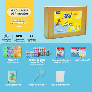 Matériau de jouet en solution aqueuse nacrée