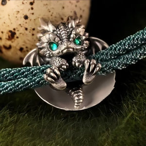 🐲🎁Bracelet dragon en argent mignon