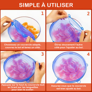 Housse élastique en silicone pour conserver la fraîcheur