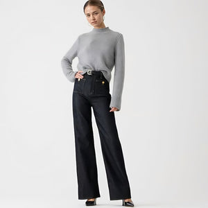 👖Pantalon ample taille haute à jambes larges