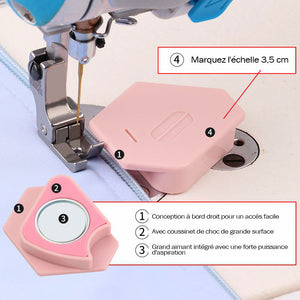 Positionneur magnétique puissant polygonal pour machines à coudre