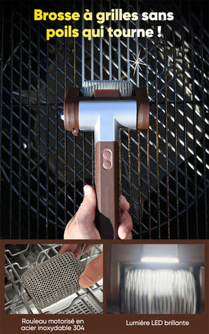 Brosse de nettoyage pour gril en acier inoxydable