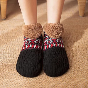 🧦 Chaussettes de sol Jacquard – Une chaleur douillette à chaque pas