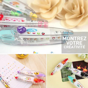 Stylo décoratif de type presse d'animaux mignons DIY