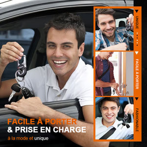 Porte-clés de voiture à double anneau