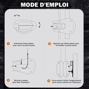 Support de canne à pêche multifonctionnel