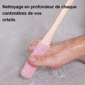 Brosse de nettoyage des pieds en caoutchouc souple