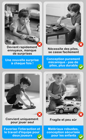 Voiture jouet à déformation par collision