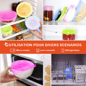 Housse élastique en silicone pour conserver la fraîcheur