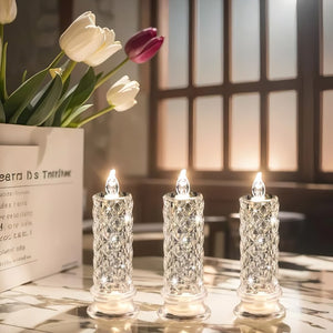 ✨ Bougeoir en cristal rose - Charme romantique