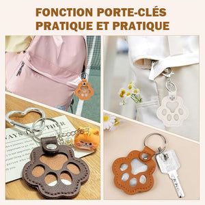 🐾Porte-clés en cuir en forme de patte d'animal