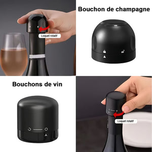 Bouchon de bouteille de vin sous vide