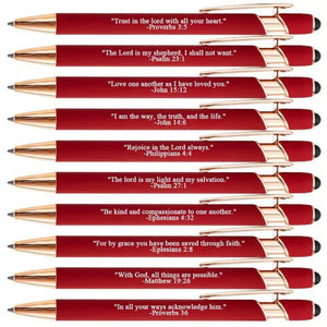 Stylos de versets bibliques Premium Comfort – 10 unités