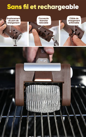 Brosse de nettoyage pour gril en acier inoxydable