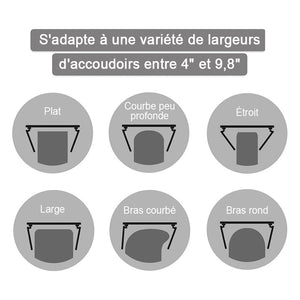 Plateau d'accoudoir de canapé en bois